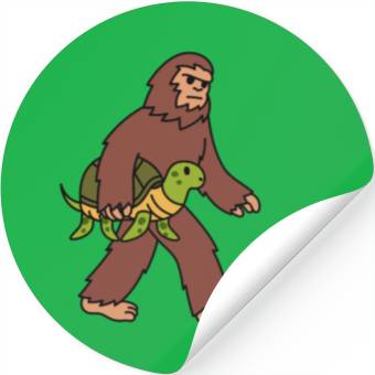 Discover Bigfoot Sasquatch Walking Turtle Stickers