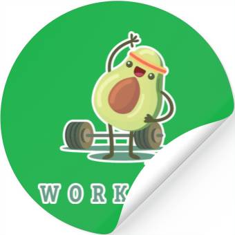 Discover Avocado Workout Stickers