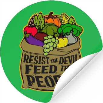 Discover Resist the Devil Feed the People Stickers