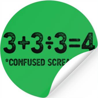 Discover Funny Math Formula, Confused Screaming, Nerd Funny Stickers