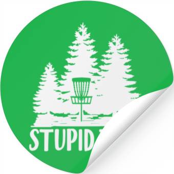Discover Stupid Tree Disc Golf Stickers