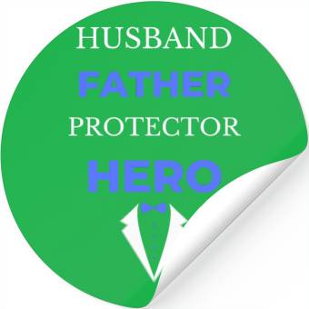 Discover Husband Father Protector Hero Stickers