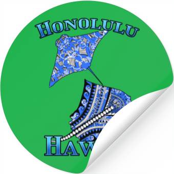 Discover Honolulu Vacation Tribal Stingrays Stickers