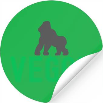 Discover VEGAN Gorilla Stickers