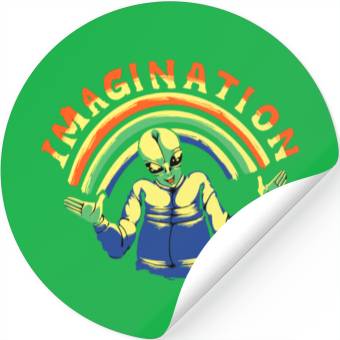 Discover Alien Imagination Vintage Stickers