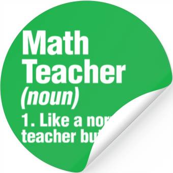 Discover Math Teacher Definition Stickers