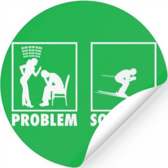 Discover Skiing Skiers Statement Problem Solution. Stickers