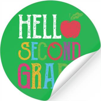 Discover Hello Second Grade Back To School Stickers