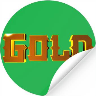 Discover Gold Stylized Text Stickers