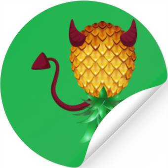 Discover Swinger Upside Down Bad Pineapple Devil Horn Stickers