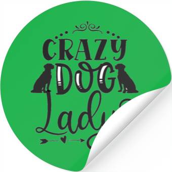 Discover Crazy Dog Lady Stickers