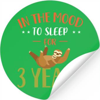 Discover Sloth Sloths, Sleeping, Three, Years Stickers