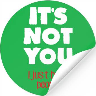Discover I hate people (dark) Stickers