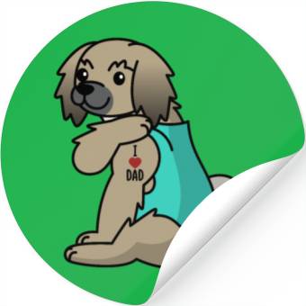 Discover I Love Dad Pekingese Stickers