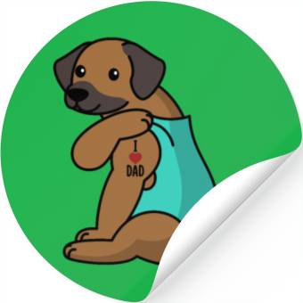 Discover I Love Dad Rhodesian Ridgeback Stickers