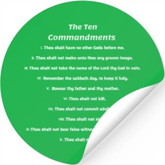Discover The Ten Commandments, Bible, English, Scripture Stickers