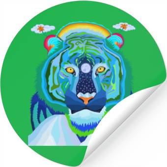 Discover Save Me Striped Tiger Stickers