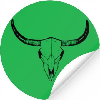 Discover cow skull, long horn, texas Stickers