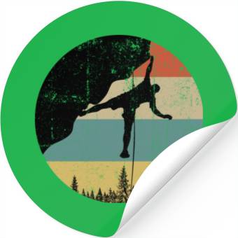 Discover Rock climbing mountain climber Stickers