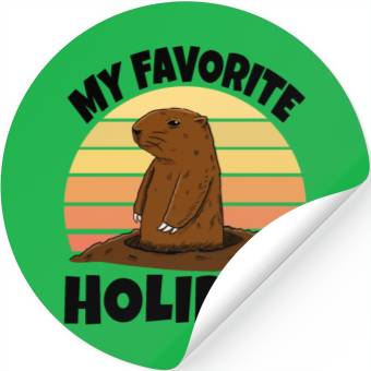 Discover My Favourite Holiday Groundhog Stickers