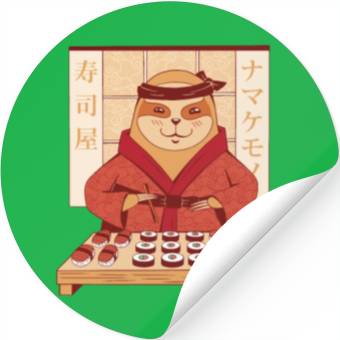 Discover Sloth eating sushi Stickers