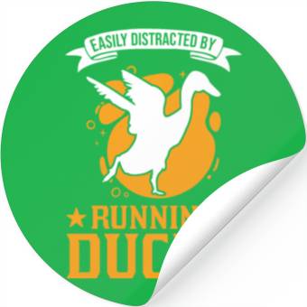 Discover Easily Distracted By Running Ducks Stickers