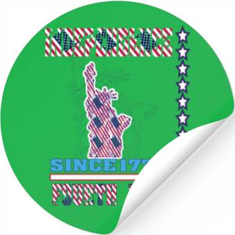 Discover Pattern flag Independence Since 1776 Fourth July Stickers