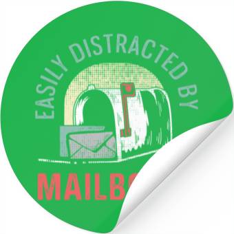 Discover Distracted by Mailboxes Dedicated Worker Gift Stickers