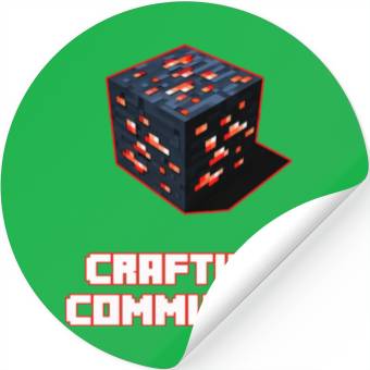 Discover Crafting Community white & red Stickers