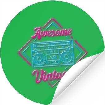 Discover Neon Techno Nerd Stickers