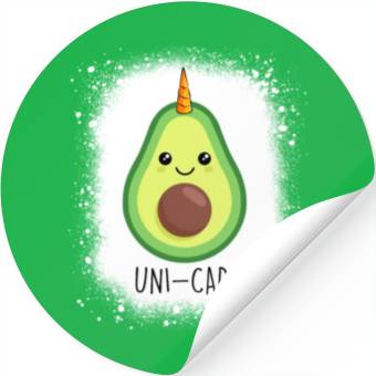 Discover Cute Avocado Unicorn Design Stickers