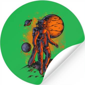 Discover Lion astronauts in space Stickers