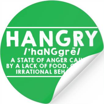 Discover Hangry Definition 4 Stickers
