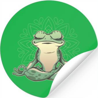 Discover Frog Making Yoga Stickers