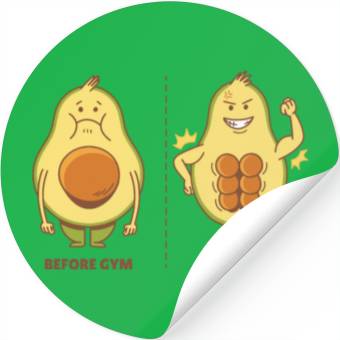 Discover Muscle Avocado Stickers