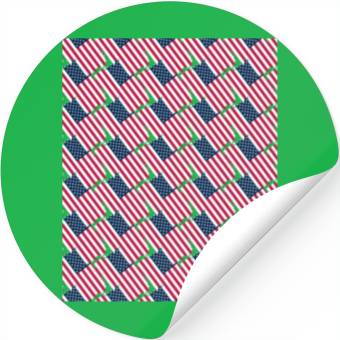 Discover Pattern flag Independence Since 1776 Fourth July Stickers
