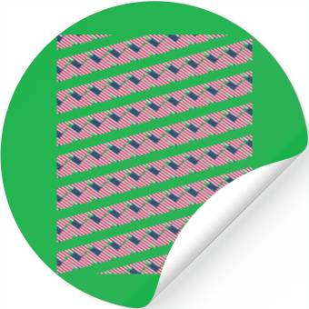 Discover Pattern flag Independence Since 1776 Fourth July Stickers