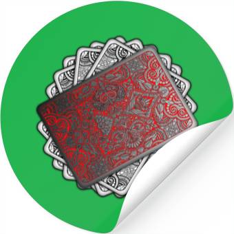 Discover Red Playing Card Deck Stickers