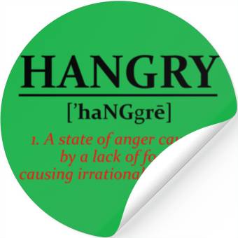 Discover Hangry Definition 3 Stickers