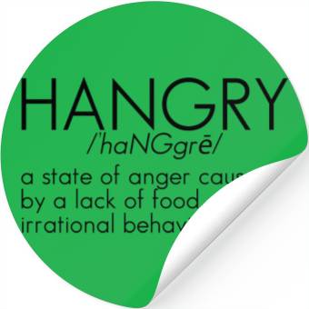 Discover Hangry Definition 5 Stickers