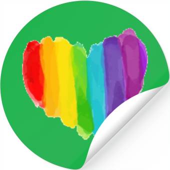 Discover Pride Rainbow Heart Stickers