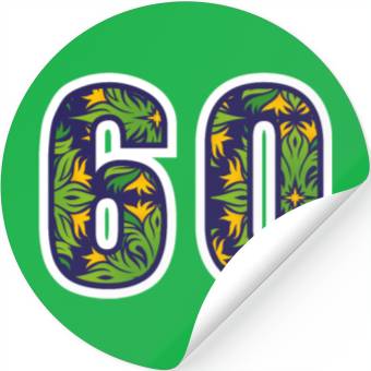 Discover 60 Number Green Stickers