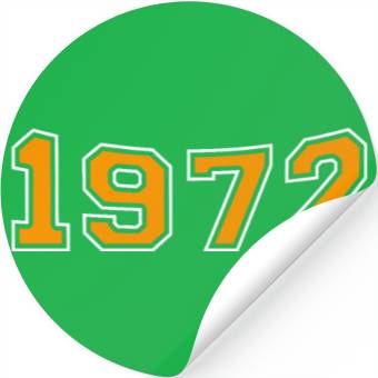Discover 1972 Year Orange Design Stickers