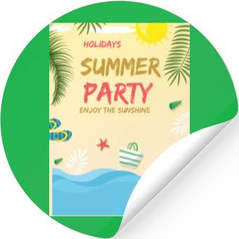 Discover Summer party Stickers