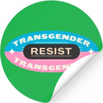 Discover trans pride resist Stickers