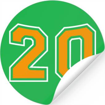 Discover Number 20 Orange Stickers
