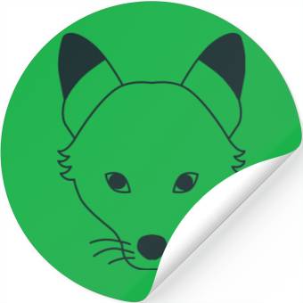 Discover long wolf face Stickers