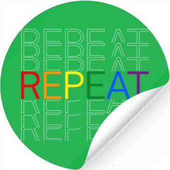 Discover LGBT pride rainbow heart repeat Stickers
