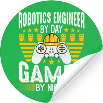 Discover Robotics Engineer - Robotics Engineering Gamer Stickers