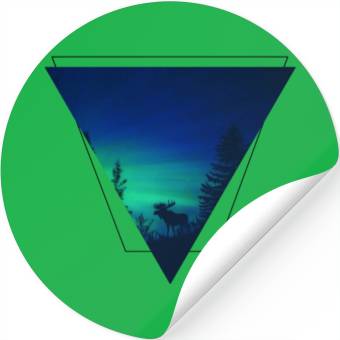 Discover Geometric Moose - Polarlight Stickers